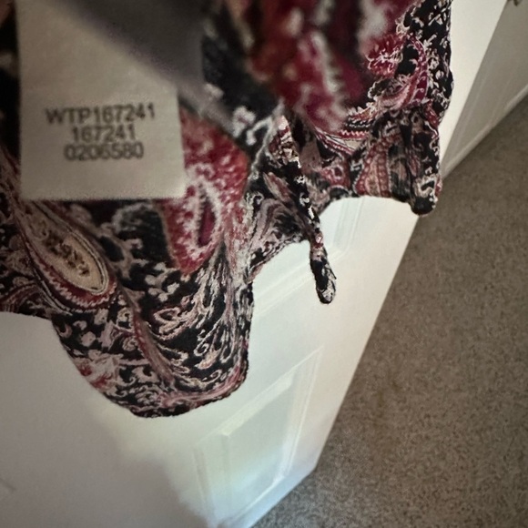 J Jill Paisley Boho Lightweight Rayon Long Sleeve Blouse Top Women's XL - Picture 7 of 8